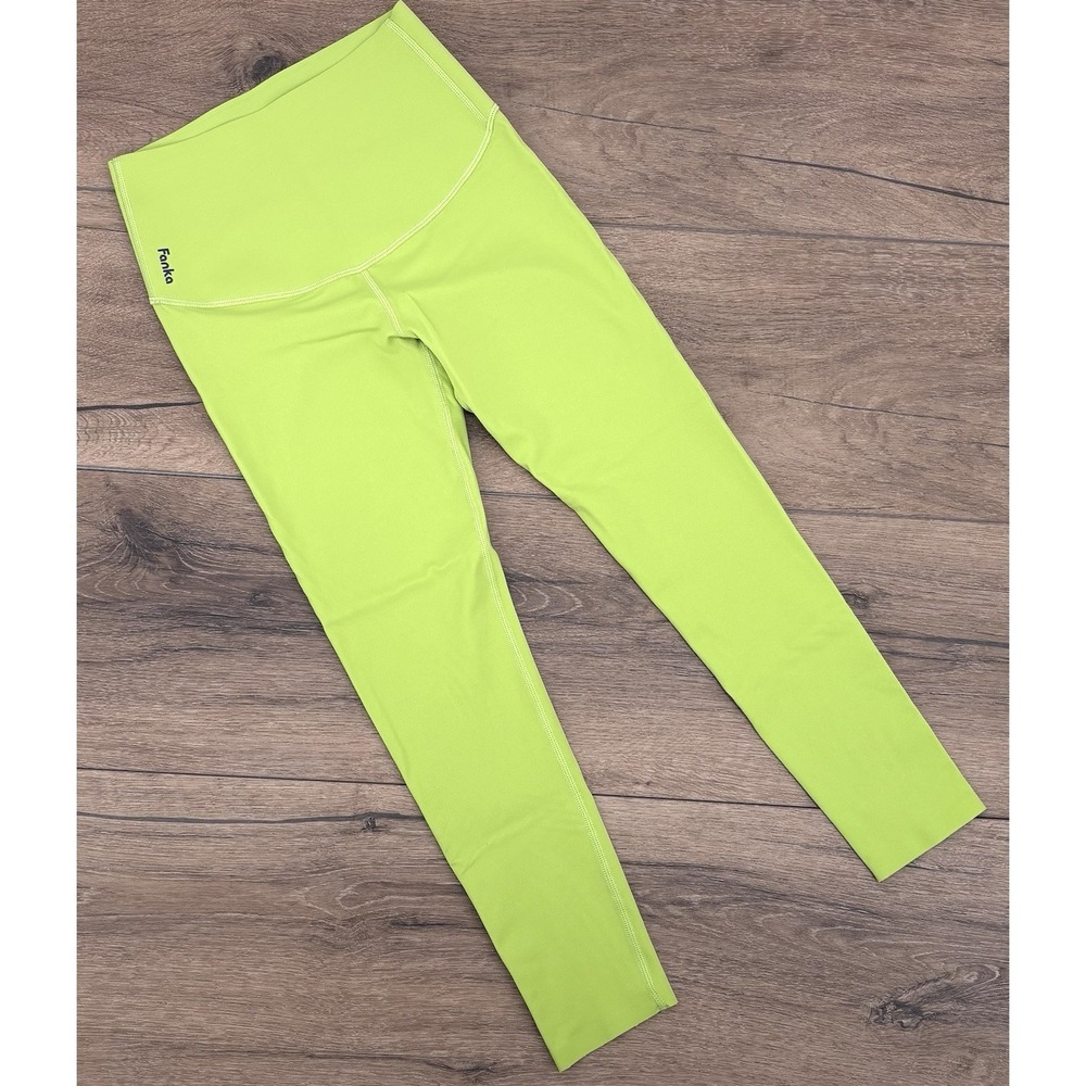 Fanka Body Sculpt Reversible‎ Compression Leggings Size Small Lime Green Shaping